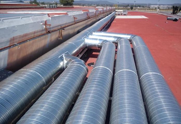 Instalación de ductería spiro realizado por Grupo GANNA
